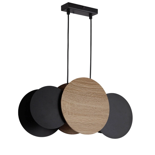 Zwisająca lampa do kuchni Tola 41093 Sigma okręgi beżowa czarna
