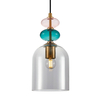 Skandynawska lampa zwis Busco PND-30263-1B-BRO-SG przydymiony złoty kolorowy