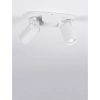 Podwójna lampa sufitowa LUNBIRA LE45659 regulowane tubki białe