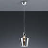Szklana lampa wisząca Calais loftowa do kuchni nad wyspę czarna