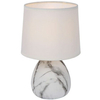 Ceramiczna LAMPA stołowa MARMO 47508/81/31 Lucide abażurowa LAMPKA nocna stojąca biała