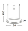 Ring lampa wisząca ZACAPU LE42790 do salonu LED 42W 3000K złota