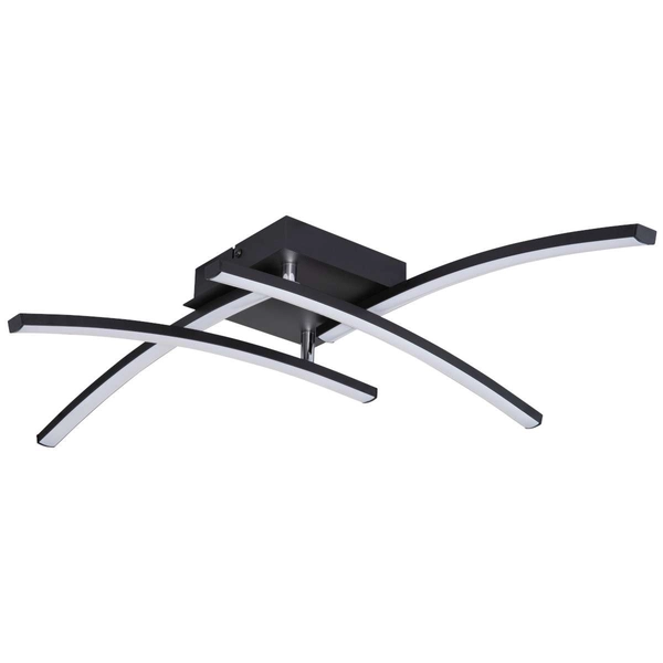 LAMPA sufitowa TANSY 67129-24 Globo metalowa OPRAWA plafon LED 24W 3000K-6000K regulowany czarny