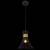 Wisząca LAMPA rustykalna PURRA 54814H Globo metalowa OPRAWA zwis druciany klatka czarna złota