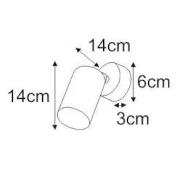 Kinkiet LAMPA ścienna K-4428 Kaja regulowana OPRAWA metalowa tuba reflektorek szara