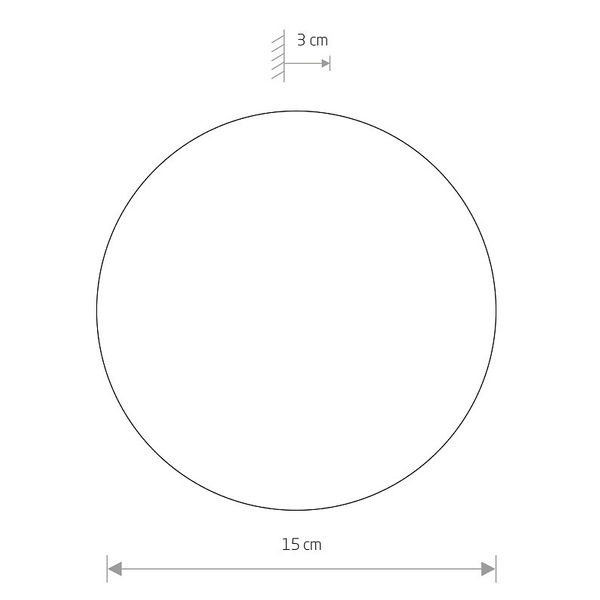 Biały kinkiet sypialniany Ring 7637 LED 7W 3000K metalowa lampa