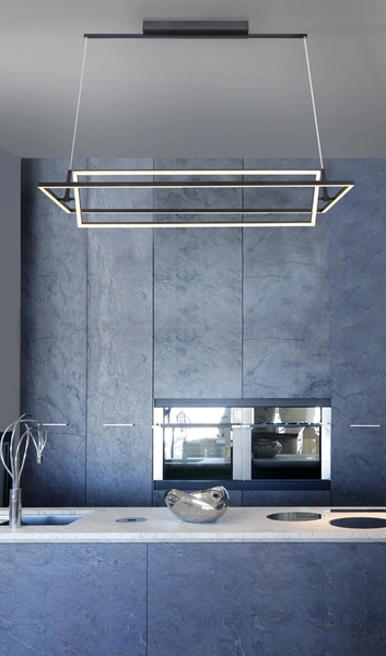 Wisząca lampa nowoczesna Viena ramki LED 70W 3000K nad stół czarne