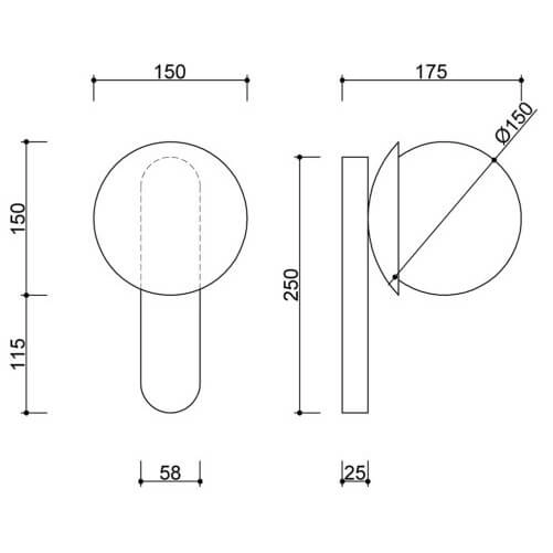 Ścienny kinkiet nad łóżko Kuul KLD11000 okrągły szklany biały