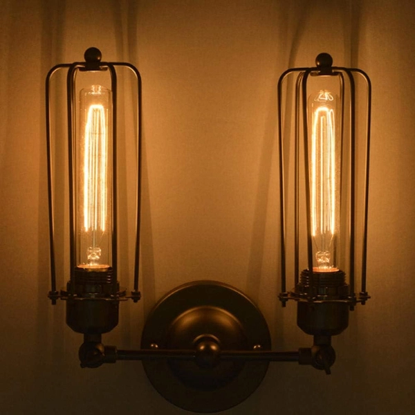 Kinkiet ścienny Retro ABIGALI-KRN2E27 Abigali loftowy do salonu czarny