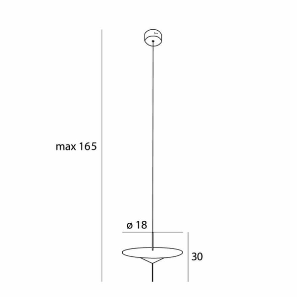 Lampa wisząca nad stół Cone P0554 LED 12W 3000K dysk czarna