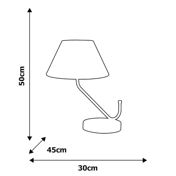 Modernistyczna lampa nocna VICTORIA BLACK MLP4914 abażurowa czarna