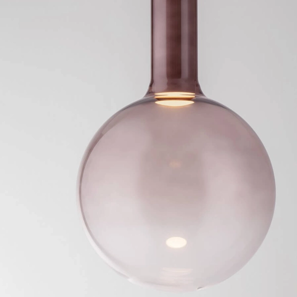 Wisząca lampka do salonu JAVIER LE44485 LED 6W 3000K bańka biała brązowa