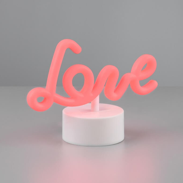 Stołowa lampa love Amor R55931101 LED 1W USB różowy biały
