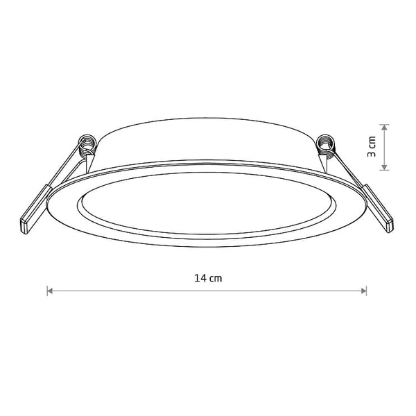 Wpustowa lampa punktowa Mykonos 10538 Nowodvorski LED 10W 4000K okrągła biała