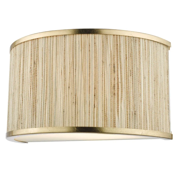 Ścienna lampa Fenella FEN0935 trawa morska lniana złota