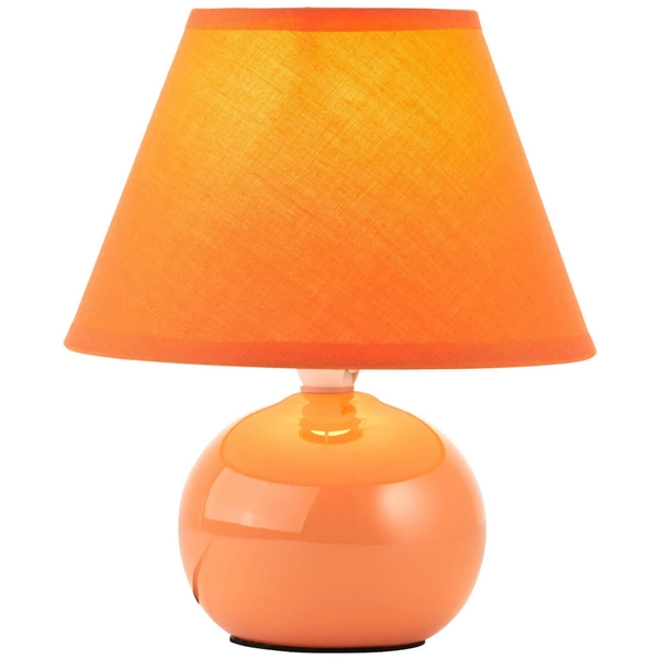 Ceramiczna lampka nocna Primo 61047/38 Brilliant abażur brzoskwiniowy