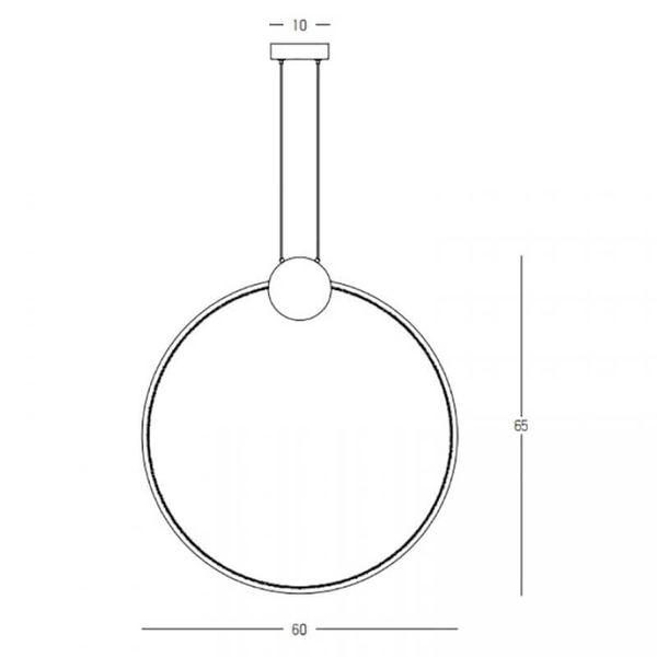 Ringowa wisząca lampa 23094 LED 24W 3000K do jadalni czarny złoty