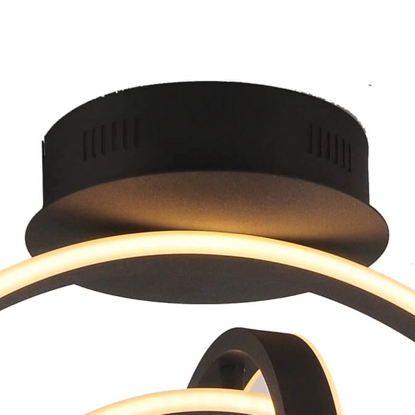 Geometryczna Lampa sufitowa Tess MX9203-4-3BD LED 3000K 52W metal czarna