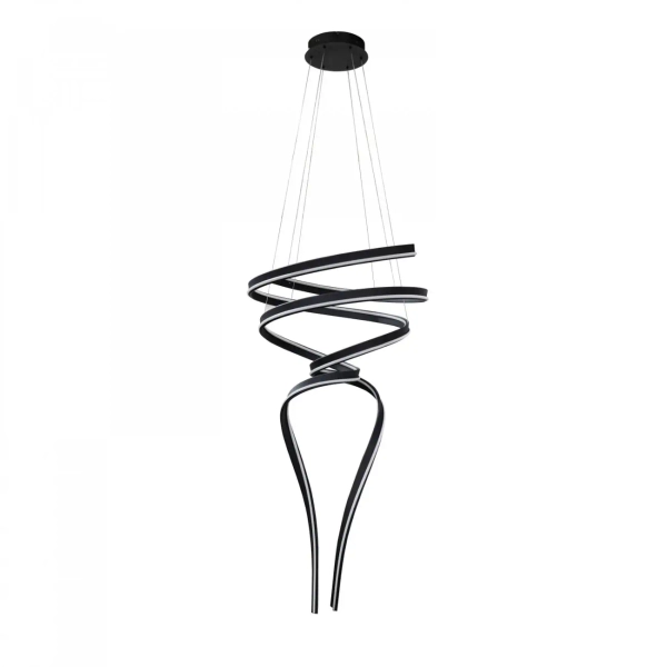 Ściemnialna lampa wisząca geometryczna do kuchni ZOE LED 41W 3000K AZ6780 czarna