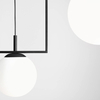 Lampa wisząca ZAC 1038H1_2 Aldex salonowy zwis szklany czarny