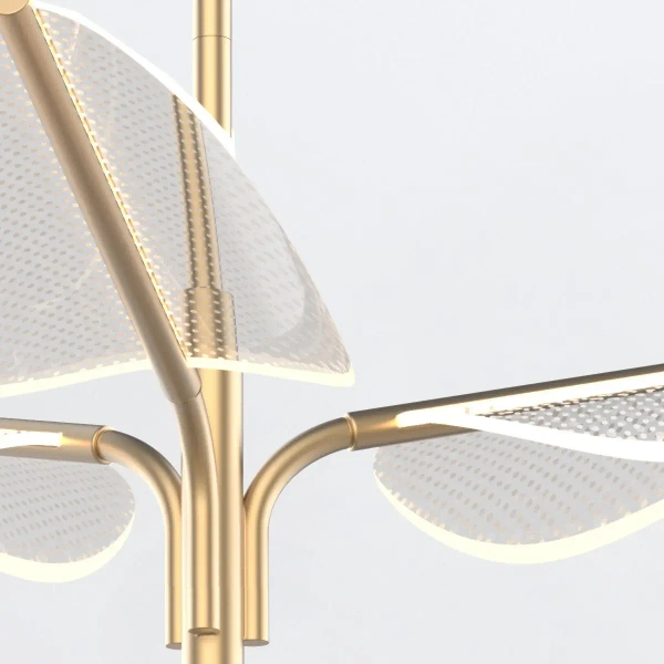 Lampa wisząca nad wyspę Floriana QN-FLORIANA-8P-L-NBR LED 54W 2893K mosiądz