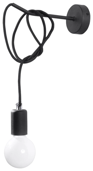 Kinkiet LAMPA ścienna SL.0373 industrialna OPRAWKA na żarówkę bulb loft czarna