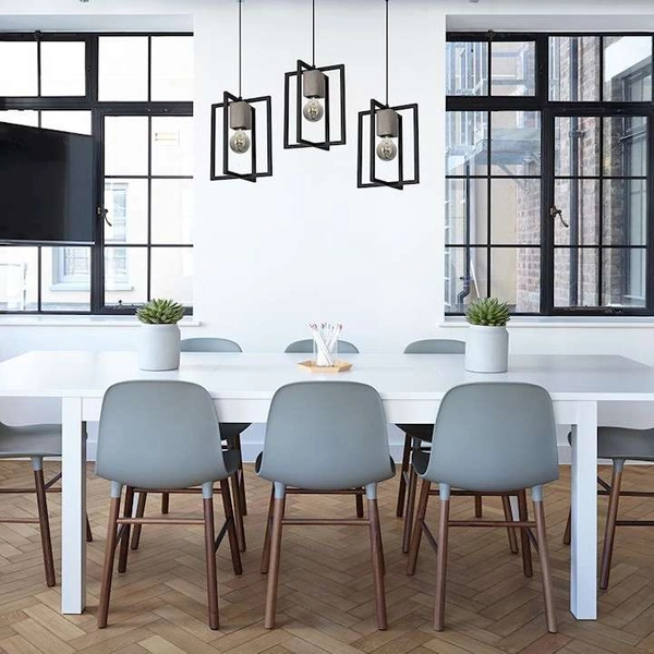 LAMPA wisząca RALPH MLP3712 Milagro metalowa OPRAWA listwa ZWIS prostokątne ramki drewno czarne