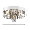 Sufitowa lampa okrągła Olin OLI5410 do jadalni szklana chrom przydymiona