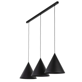 Lampa wisząca potrójna CONO 10060 do salonu trójkątna czarny
