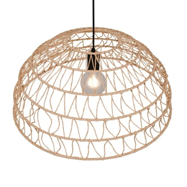 Salonowa lampa wisząca boho PAULETTE R36141026 czarny brązowy