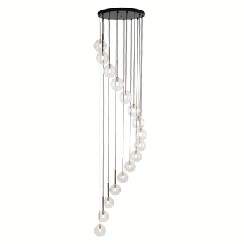 Kaskadowa lampa wisząca Aurora 10182 TK Lighting kule złota czarna