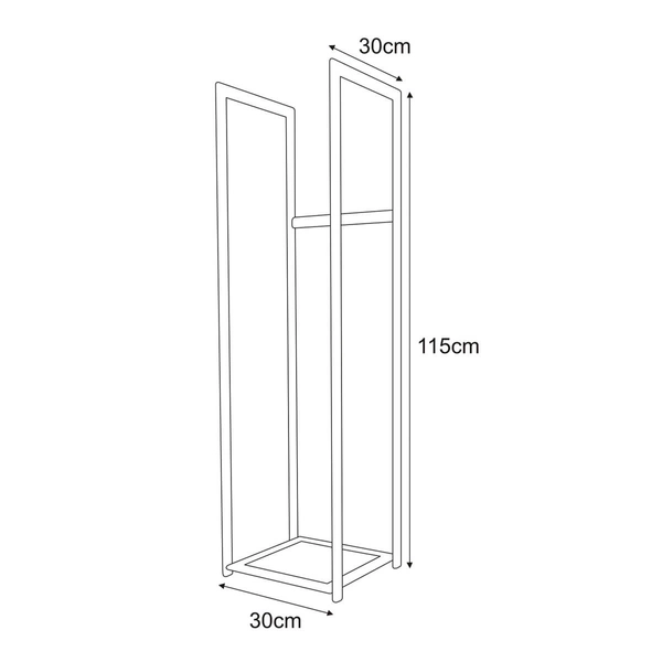 Dekoracyjny stojak na drewno Kaja Home KS-23 STOJAK LIŚĆ M metalowy czarny