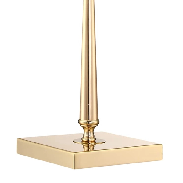 Biurkowa lampa eklektyczna Austin T01227AU-WH Cosmolight metal tkanina złota biała