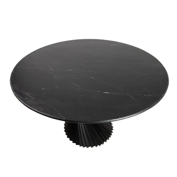 Stół TANGO MM001501100411 czarny drewniany dekor marmuru 120cm