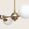 Szklana lampa wisząca Gambino ABR-ZWZL-10XE27 Abruzzo molekuły biały złoty
