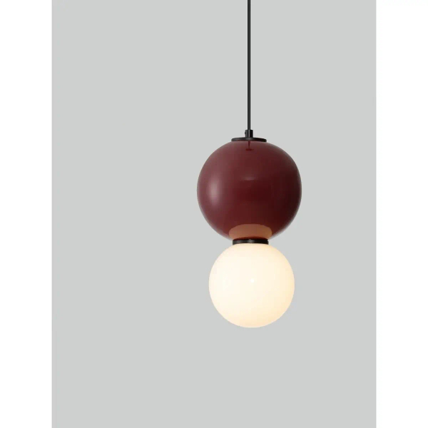 Szklana lampa wisząca JORELIA LE45251 LED 6W 3000K kulista czerwona biała