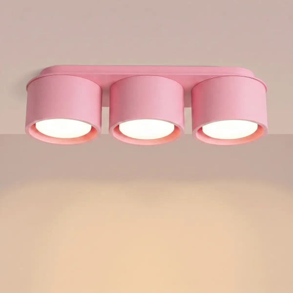 Potrójna lampa sufitowa MODO różowa SL.2468 3xGx53 do sypialni