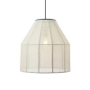 Japandi zwisająca lampa Aiko 108956 lniana beżowy czarny
