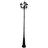 Stojąca LAMPA masztowa LIGURIA 313423 Polux metalowa OPRAWA klasyczna do ogrodu zewnętrzna outdoor IP43 czarna