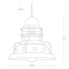 Industrialna lampa wisząca Retro ABR-RRG-E27 Abruzzo metalowa czarny