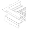 Kątownik na sufit do szyn Magnetic MT0009 Maxlight czarny