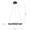 Lampa zwisająca pierścieniowa RITUS 15394-13 LED 31,5W 3000K antracyt