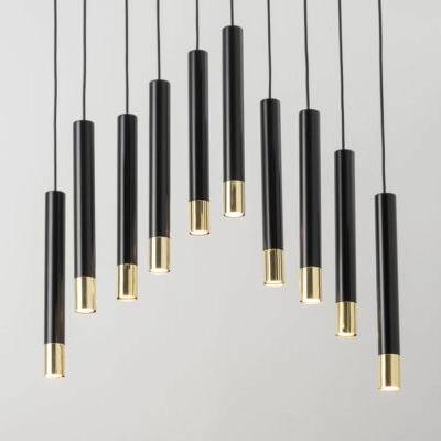 Czarna lampa wisząca Sopel Grand 33399 sople salonowe loftowe