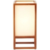 Drewniana lampka nocna Seaside 93091/09 do sypialni biała brązowa