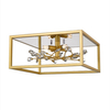 Szklana lampa przysufitowa Spring C0578-04A-B5V7 Zumaline kryształki złote