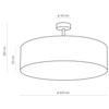 Sufitowa lampa do sypialni Rondo 4242 TK Lighting z tkaniny biała