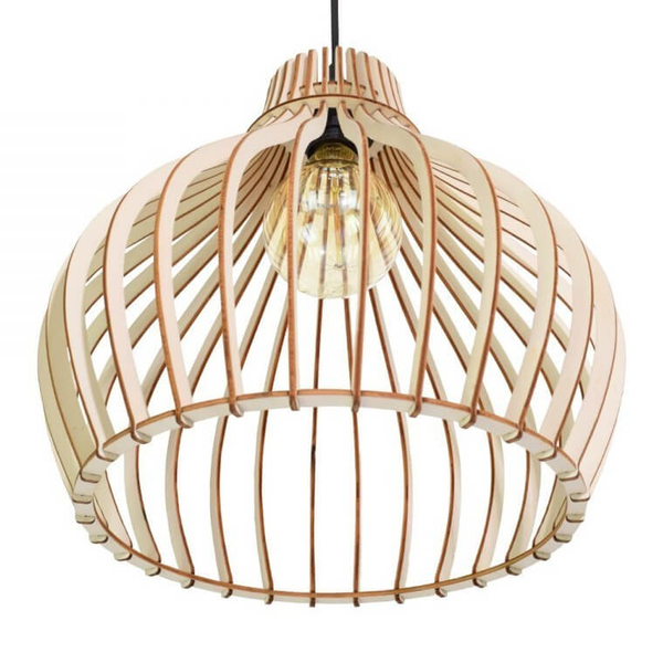 Kuchenna lampa wisząca 137623620217 drewniana nad wyspę