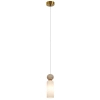 Jadalniana lampa wisząca Santos PND-95331-1-BRSS nad stół tuba kula mosiądz