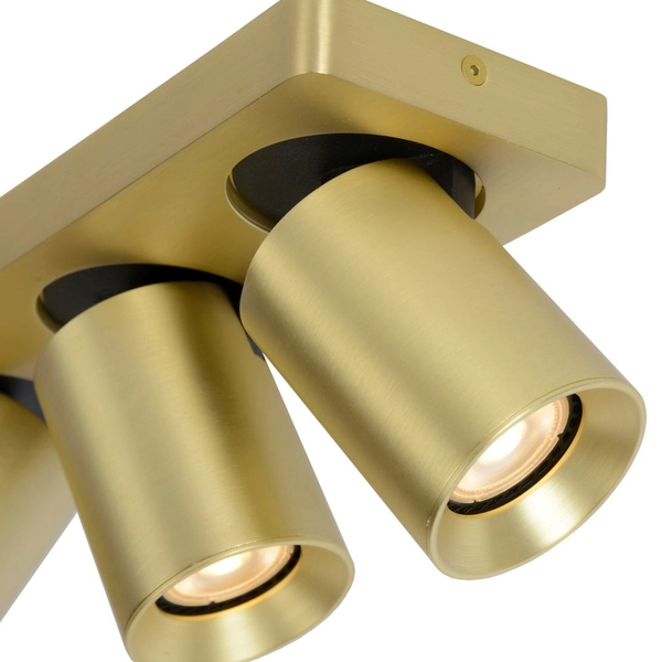 Reflektorek LAMPA sufitowa NIGEL 09929/15/02 Lucide metalowa OPRAWA regulowany downlight plafoniera złota