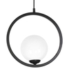 Wisząca LAMPA modernistyczna BOSTON MLP5593 Milagro metalowa OPRAWA okrągła ZWIS szklana kula ball czarna biała